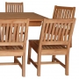 set 164 -- 39 x 130-177  inch rectangular extension table xx-thick wood (tb f-e015) & avalon side chairs